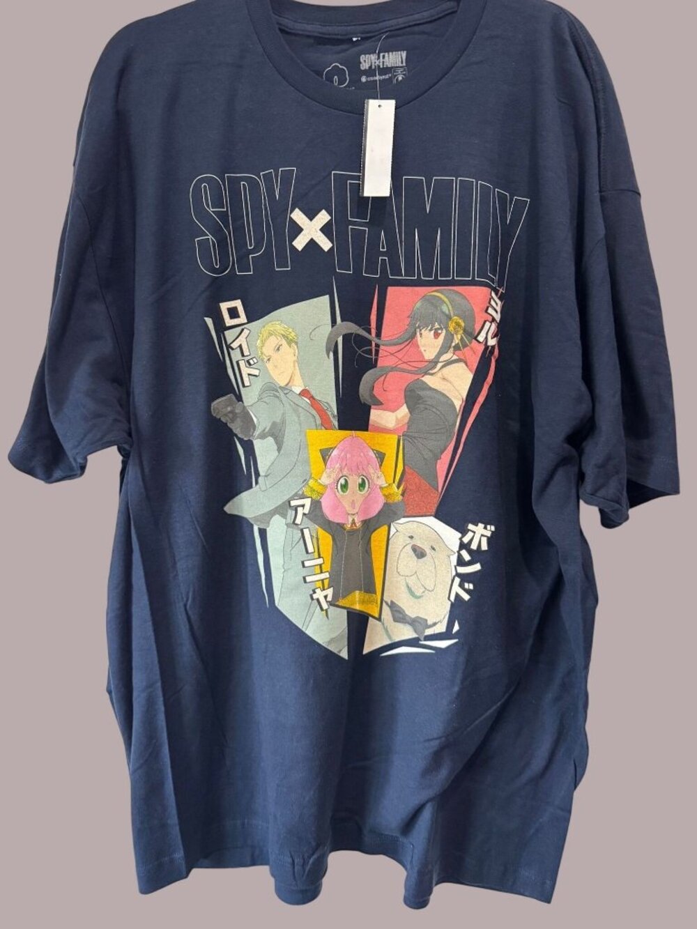 Spy X Family Navy Graphic T-Shirt Anime Crunchyroll 2XL Cotton USA Unisex